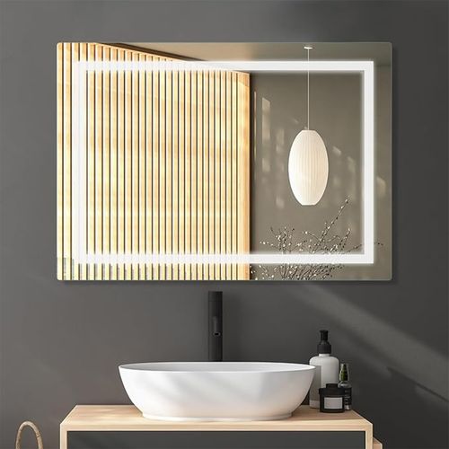 Ht Espejo Touch Led Cuadrado 90cm