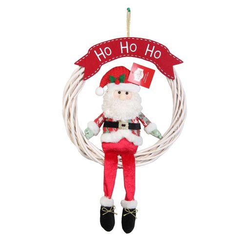 Corona Decorativa Holiday Time Santa -33 cm