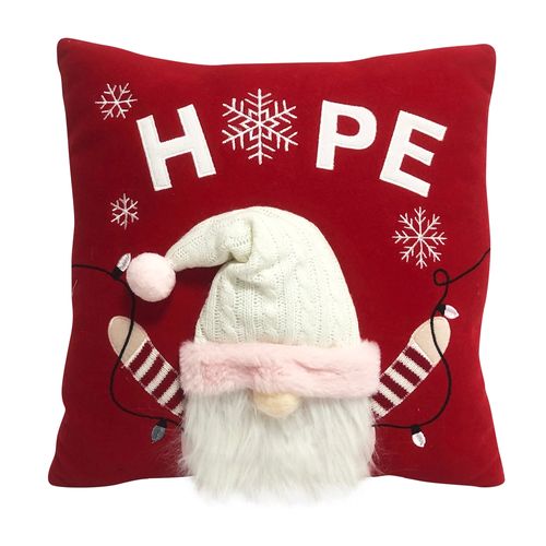 Cojín Holiday Time gnomo navideño -40x40 cm