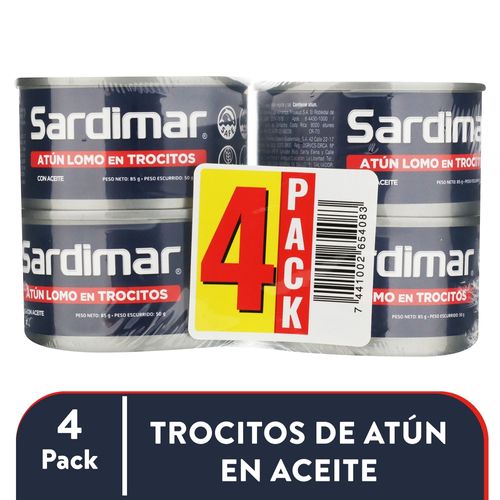 Atún Sardimar trozos en aceite 4 pack - 340 g