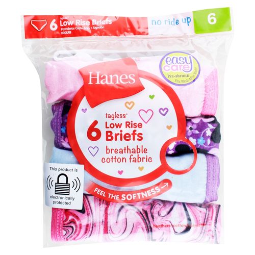 P6 Panty Corte Bajo Hanes Nina T 4