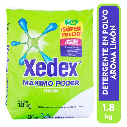 Detergente Xedex Máximo Poder Limón 1800 gr