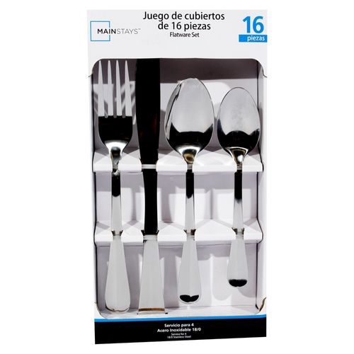 Set Cubiertos De Mesa 16 Pc Mainstays