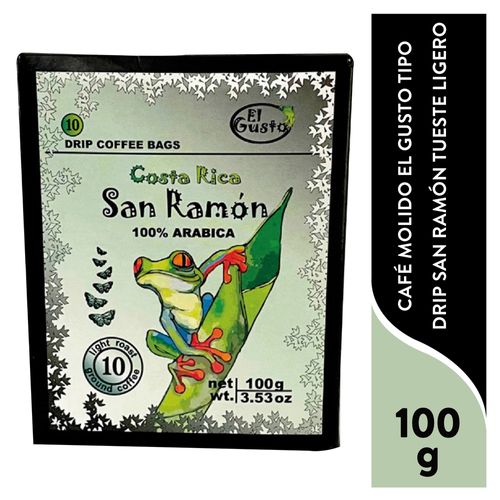 Café Molido El Gusto Tipo Drip San Ramón Tueste Ligero - 100 g