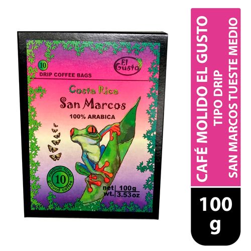 Café Molido El Gusto Tipo Drip San Marcos Tueste Medio - 100 g