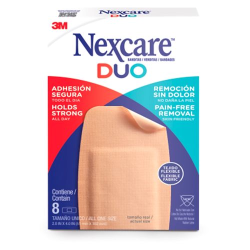 CURITA NEXCARE DUO CODO & RODILLA - 8Uds