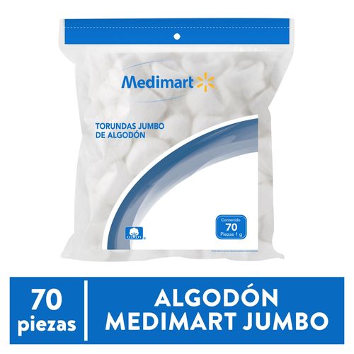 Algodón Medimart Jumbo - 70 pzas