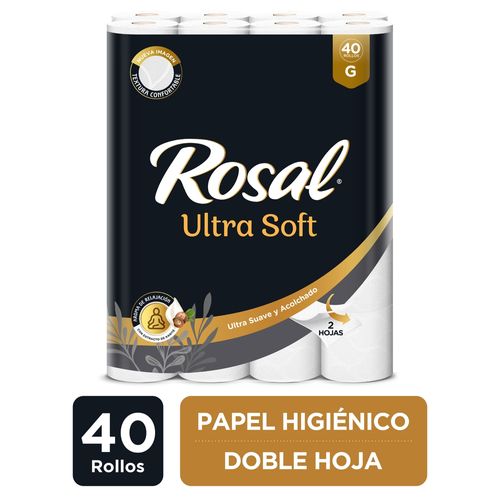 Papel Higiénico Rosal black doble hoja - 40 uds