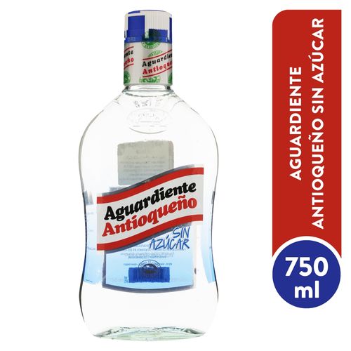 Aguardiente Antioqueño, Sin Azúcar -750 ml