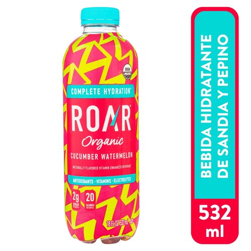 Bebida Roar organic sabor sandia - 532 ml