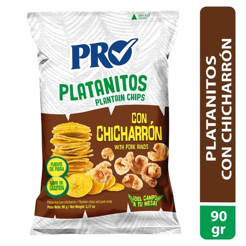 Plátano Pro con chicharrón -90g