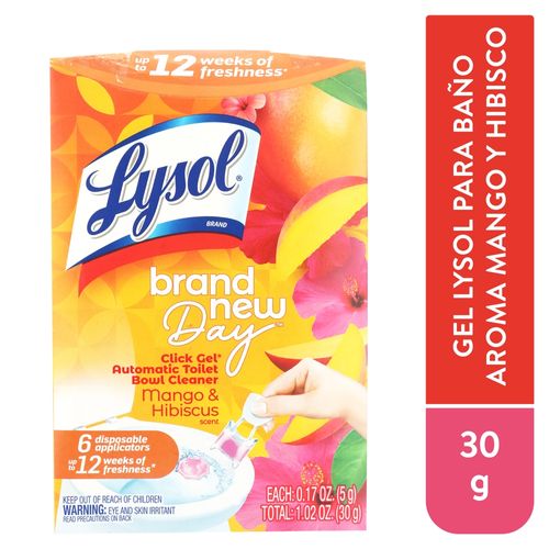 Clicks Lysol Gel Para Baño Mango 6 unidades