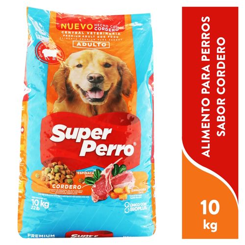 Alimento para perro Super Perro adulto sabor cordero -  10 kg