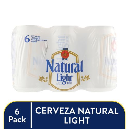 Cerveza Natural Light 6 pack - 355 ml