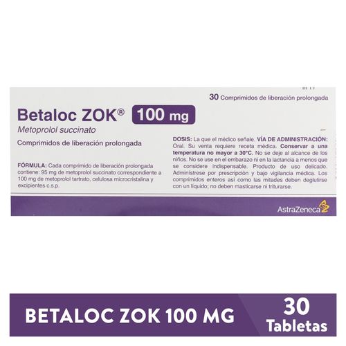 Betaloc Zok 100 Mg X 30 Comp