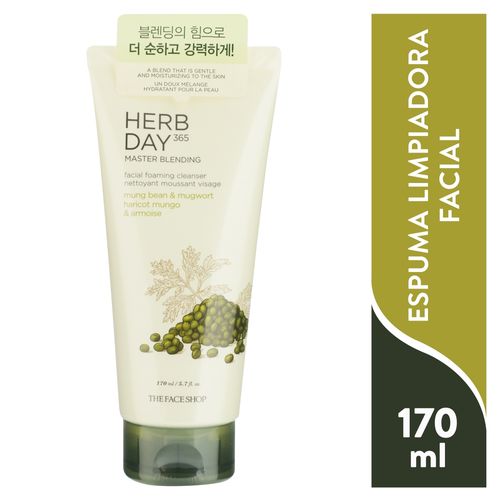 Jabón The Face Shop para rostro herb cay 365 mung - 170 g