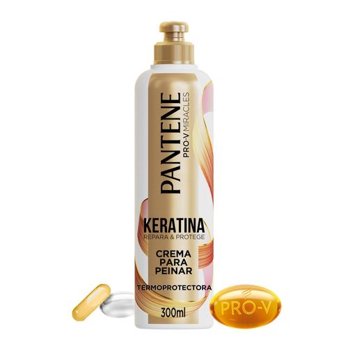 Crema para peinar Pantene keratina repara y protege sin sal  - 300 ml