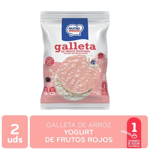 Galletas Nutrisnacks de Arroz Yogurt de Frutos Rojos - 25 g