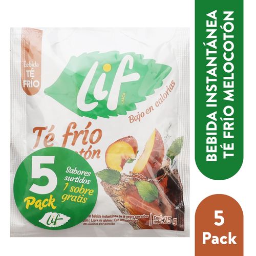 Bebida Lif en polvo té frío con melocotón 5 pack - 125 g