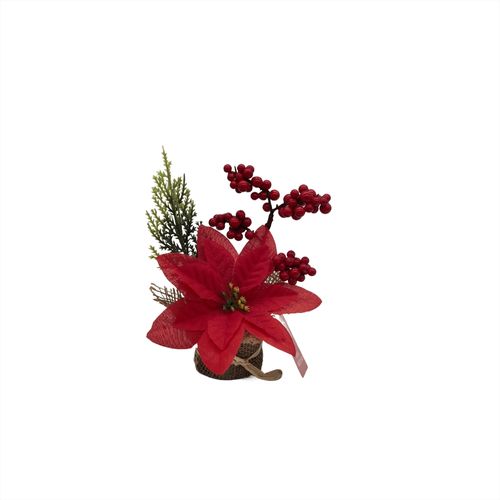 Flor Holiday Time color rojo en maceta -16 cm