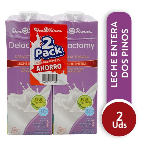 Leche Delactomy Dos Pinos 3.5%, 2Pack -946ml