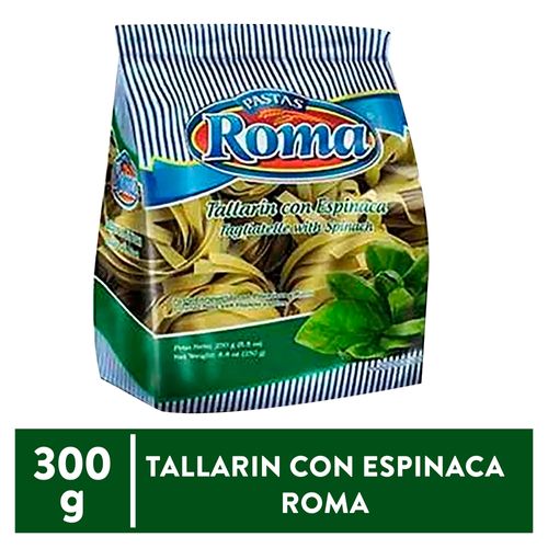 Pasta Roma tallarin con espinaca - 300 g