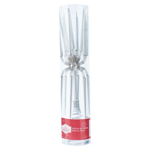 Punta De Arbol Plata Metal 31cm