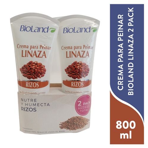 Crema para Peinar Bioland Linaza 2 pack - 800 ml