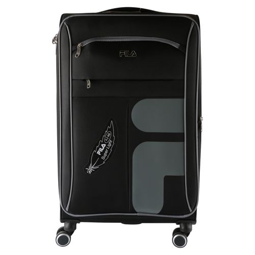 Maleta Fila rígida super ligth color negro con detalles grises 4,2 kg