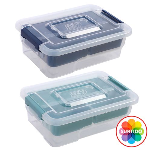 Caja organizadora Mainstays, pequeña con bandeja Surtido -1.5L