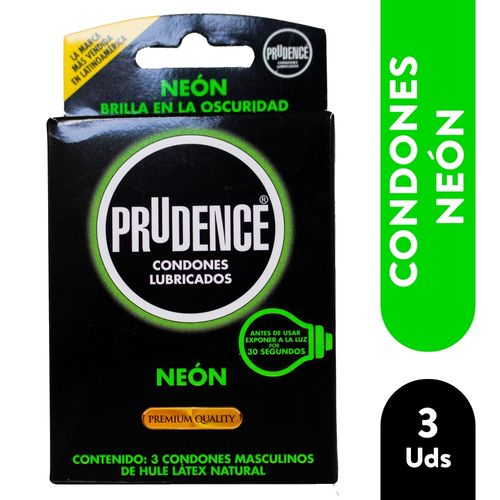 Condones Prudence neón -3 uds