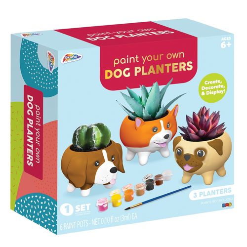Juego Pinta Tus Macetas De Perritos