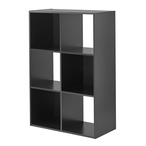 Mueble Mainstays con 6 divisiones color negro