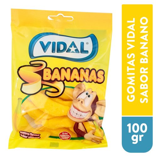 Gomitas Vidal sabor banano - 100 g