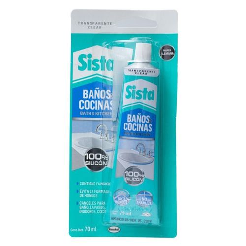 Sellador Sista, para baños y cocinas transparente -70ml