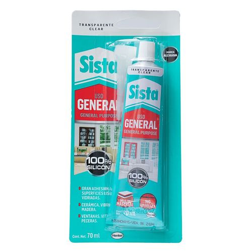 Sellador Sista, uso general transparente -70ml