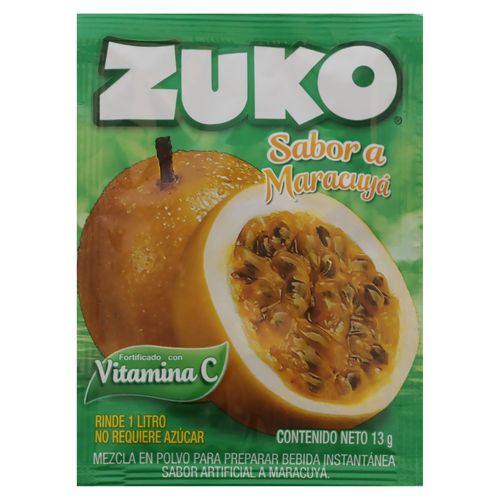 Polvo para bebida Zuko maracuyá -13 g