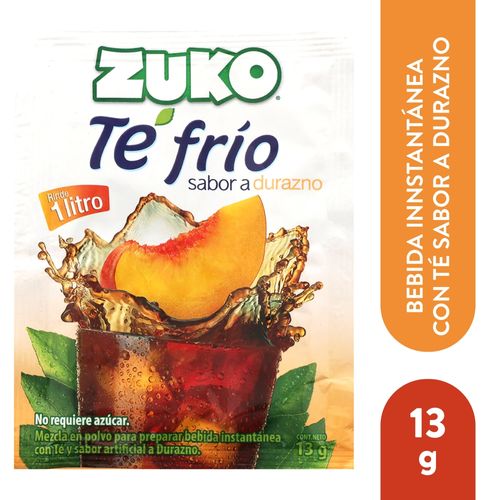 Bebida Zuko en Polvo Sabor Te Durazno - 13 g