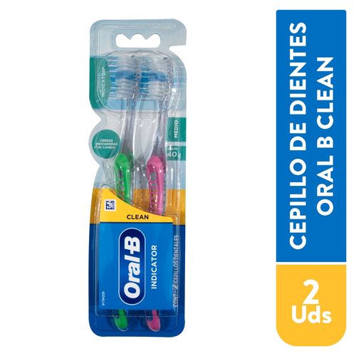 Cepillos Dentales Oral-B Clean Indicator Medio -2 uds