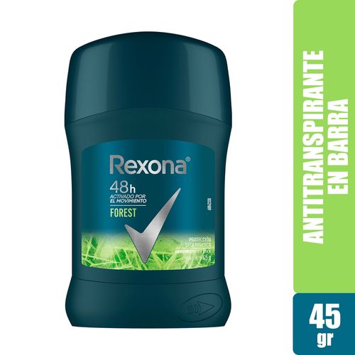 Desodorante Rexona Caballero Forest, Protección Seca Y Fresca Barra - 45g