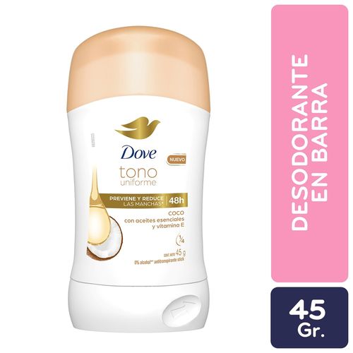 Desodorante Dove Tono Uniforme Coco Y Vitamina E - 45g