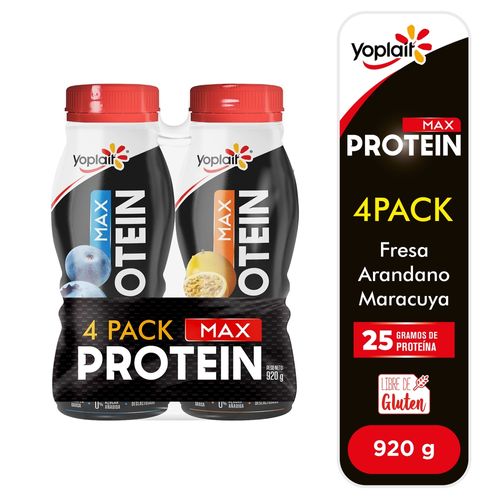 Yogurt Yoplait Max Protein Surtido, 0% Azúcar Añadida 4 Pack - 920g