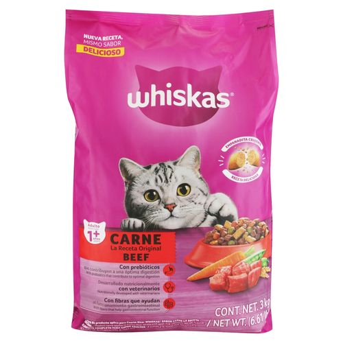 Alimento Whiskas para Gato Carne - 3000 g