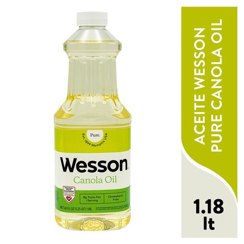 Aceite de canola Wesson puro 100% -  1183 ml