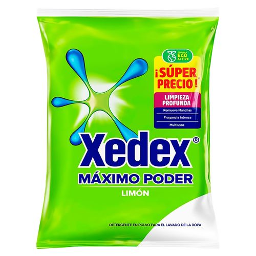 Detergente En Polvo Xedex Máximo Poder Limón - 500 g