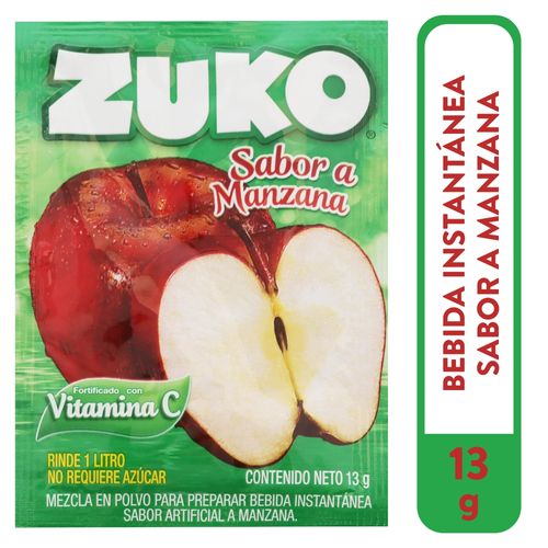 Bebida Zuko en polvo sabor manzana - 13 g