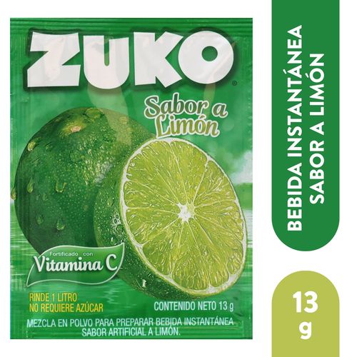 Bebida Zuko en polvo sabor limón - 13 g