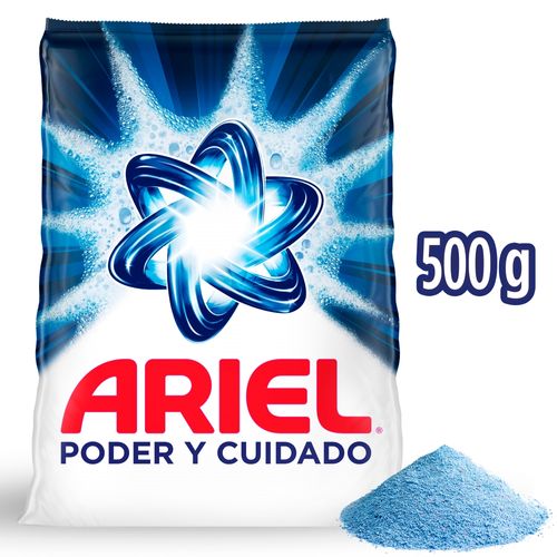 Detergente Ariel en Polvo Poder y Cuidado  500 g