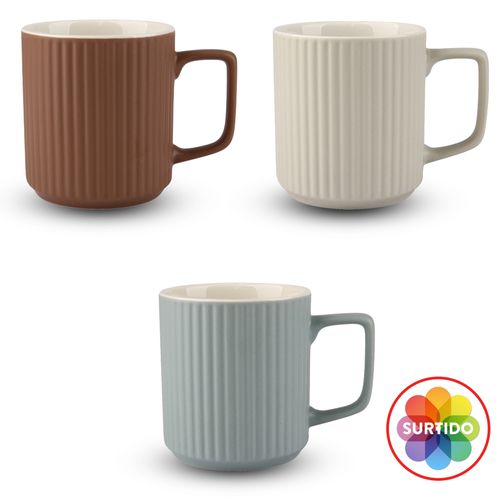 Taza Hometrends porcelana Surtido -350 ml