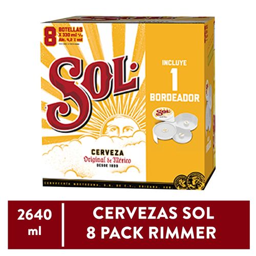 Cervezas Sol 8 Pack Rimmer - 2640 ml